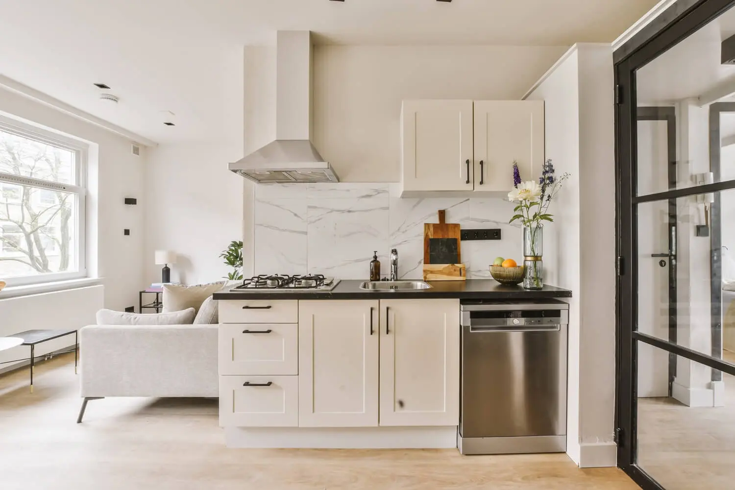 Cocina fabricada en el taller